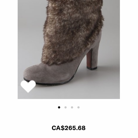 Sz 6 ,BNWOT SamEdelman faux fur real suede boot. - Picture 2 of 7